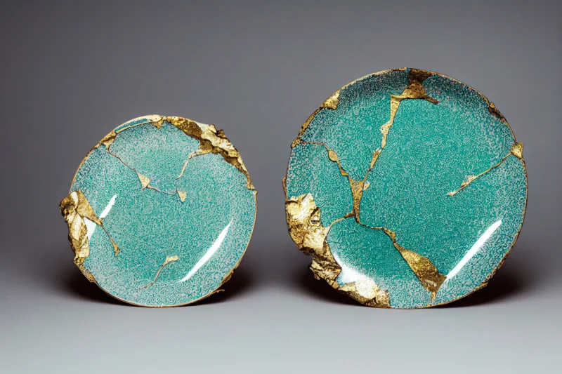 Kintsugi plates